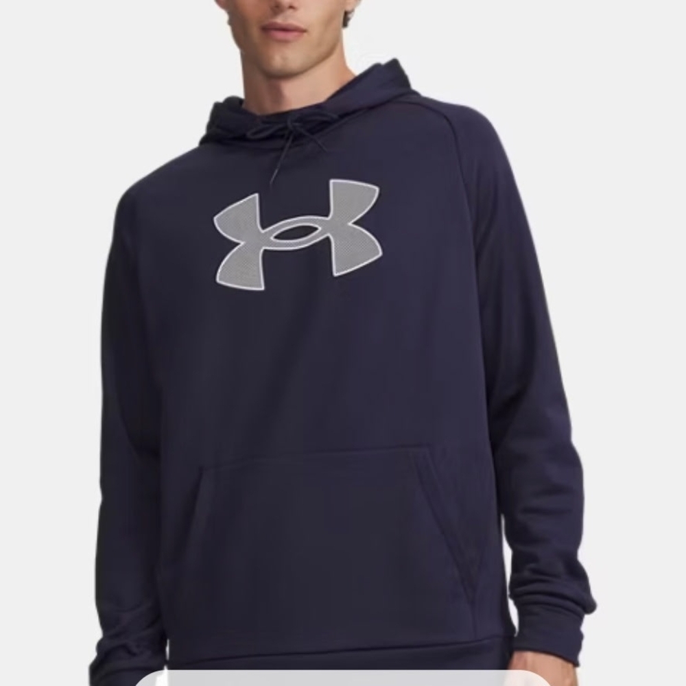 Under Armour Navy Hoodie with Silver Logo